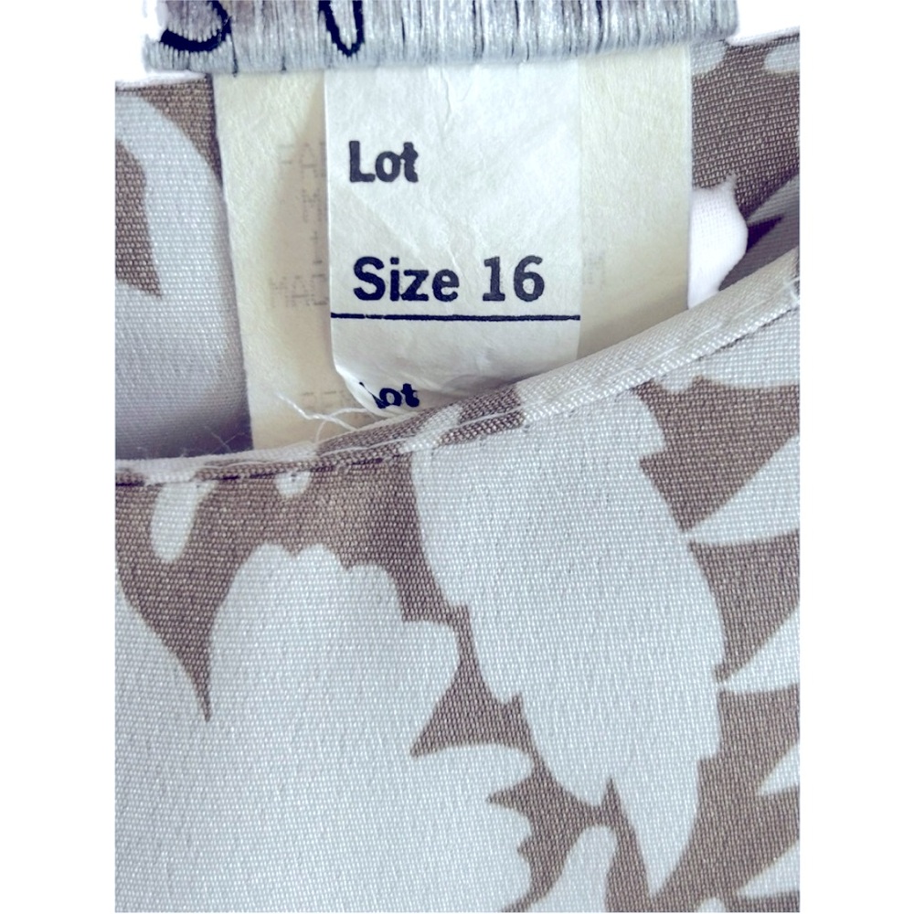 Breli Originals white/tan vintage dropwaist dress Sz 16 - Picture 4 of 5